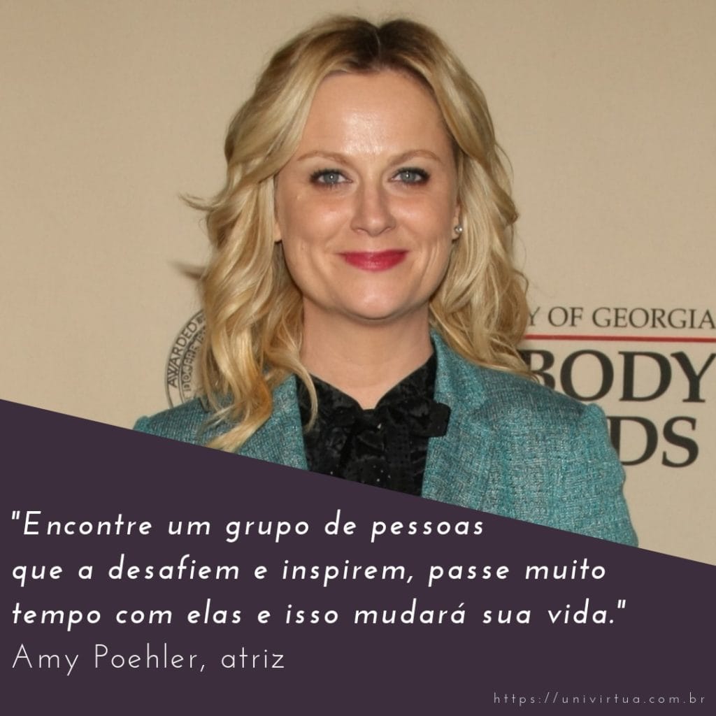 Frase motivacional de Amy Poehler sobre círculo social